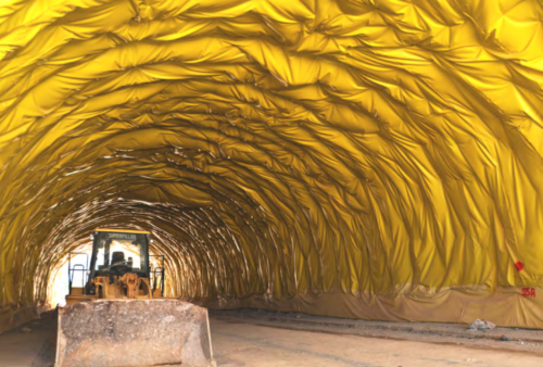 tunel revestimiento de geomembrana vldpe