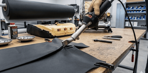 Aplicaciones de los equipos Leister en la fabricación de asientos automotrices