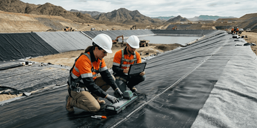 ¿Cómo realizar una inspección de geomembranas y geotextiles bajo estándares internacionales?