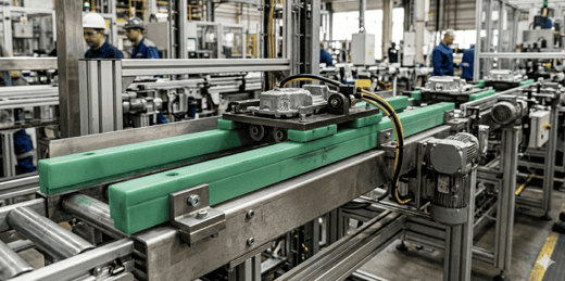 UHMWPE en guías y deslizadores: reducción de fricción en líneas de producción